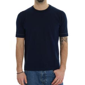 T-SHIRT IN MAGLIA RETOIS BLU